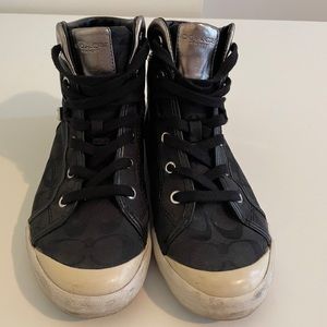 COACH Monogrammed High Top Sneakers
